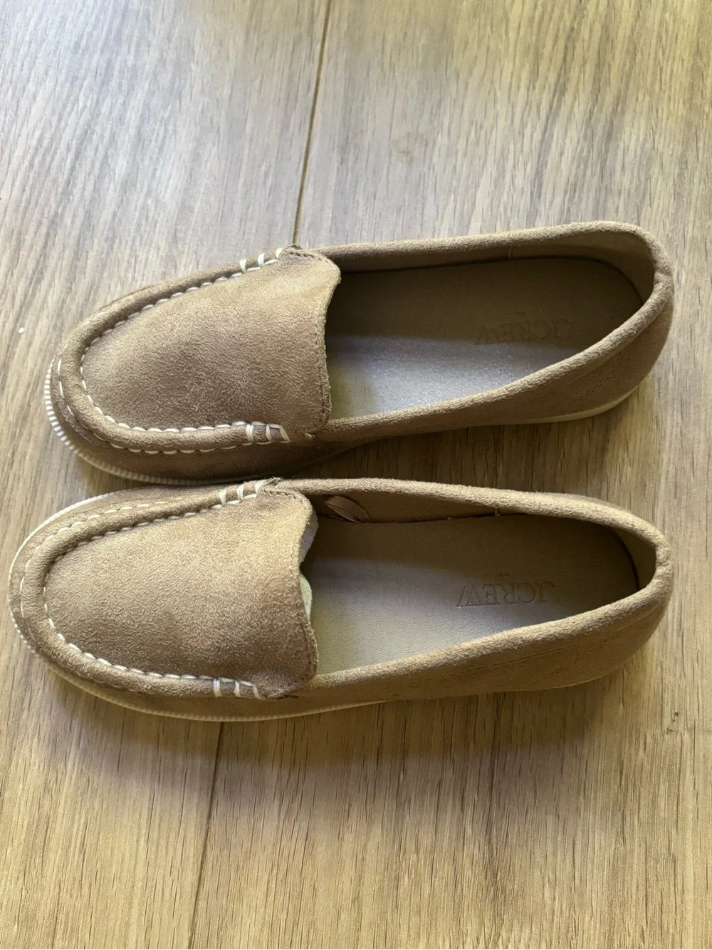 J. Crew Factory Boys Faux Suede Slip-On Loafers in Dusty Tan - Size 13 Kids